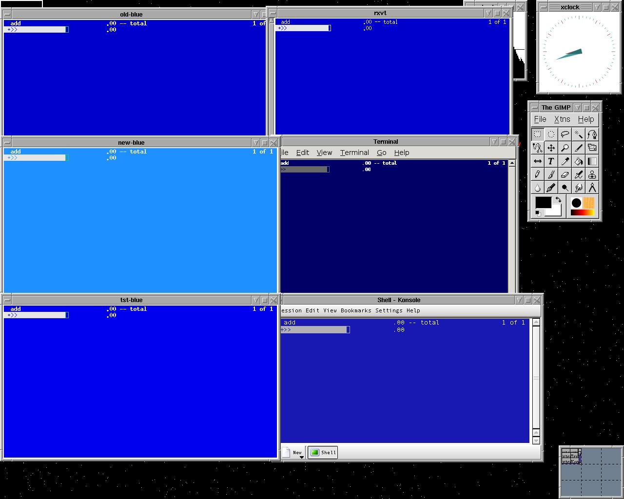 Contrasting blue in terminal emulators
